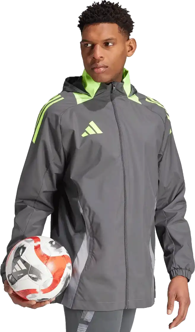 Pánská šusťáková bunda Adidas Tiro 24 Competiton Allweather šedá