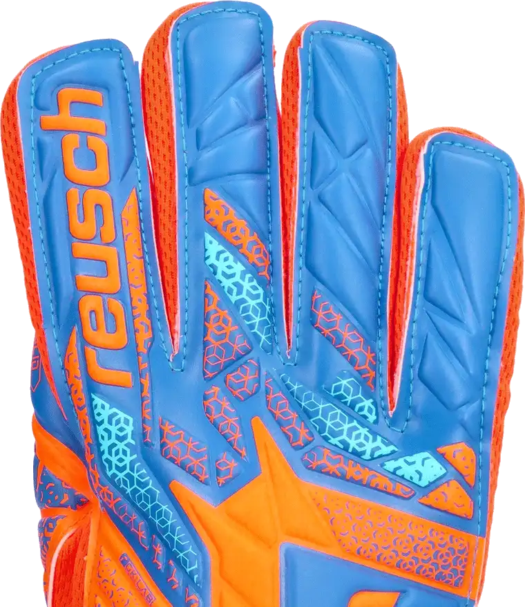 Dětské rukavice Reusch Attrakt Starter Solid Finger Support modro-oranžové