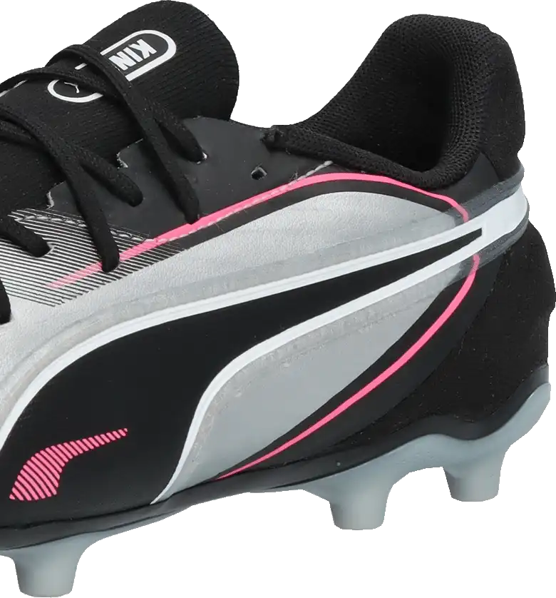 Dětské kopačky lisovky Puma King Match FG/AG černo-šedé