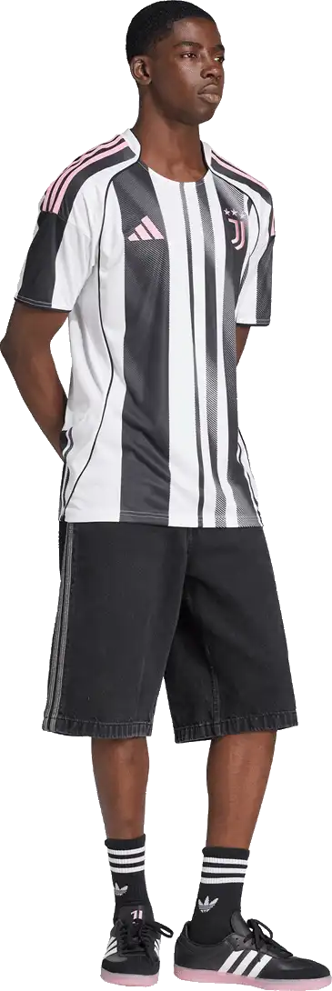 Pánský domácí fotbalový dres Adidas Juventus FC 25/26 bílo-černý