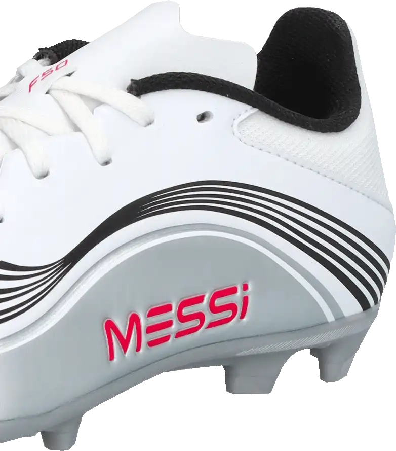 Dětské kopačky lisovky Adidas F50 League Messi FG/MG stříbrné2