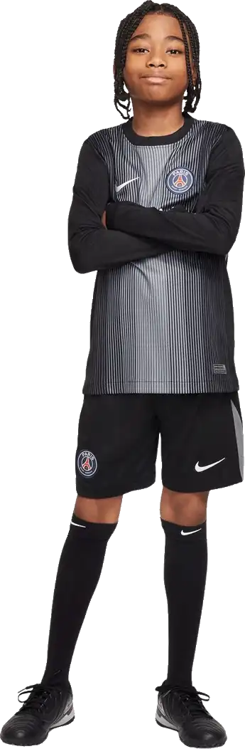 Dětské brankářské fotbalové šortky Nike PSG 25/26 černé