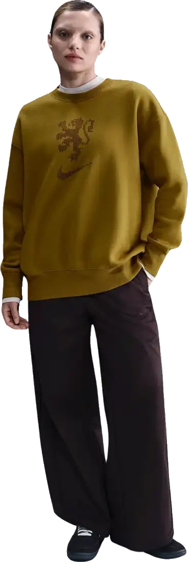 Dámská volnější mikina Nike Nizozemí 25/26 Phoenix Fleece bronzová