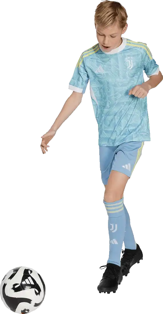 Dětský venkovní fotbalový dres Adidas Juventus FC 25/26 blankytný