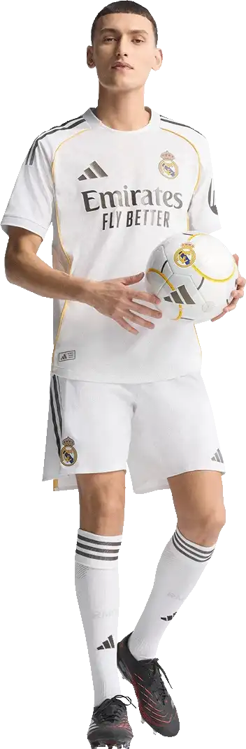 Pánský domácí zápasový dres Adidas Real Madrid 25/26 bílý