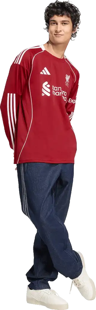 Pánský domácí dres dlouhý rukáv Adidas Liverpool FC 25/26 červený