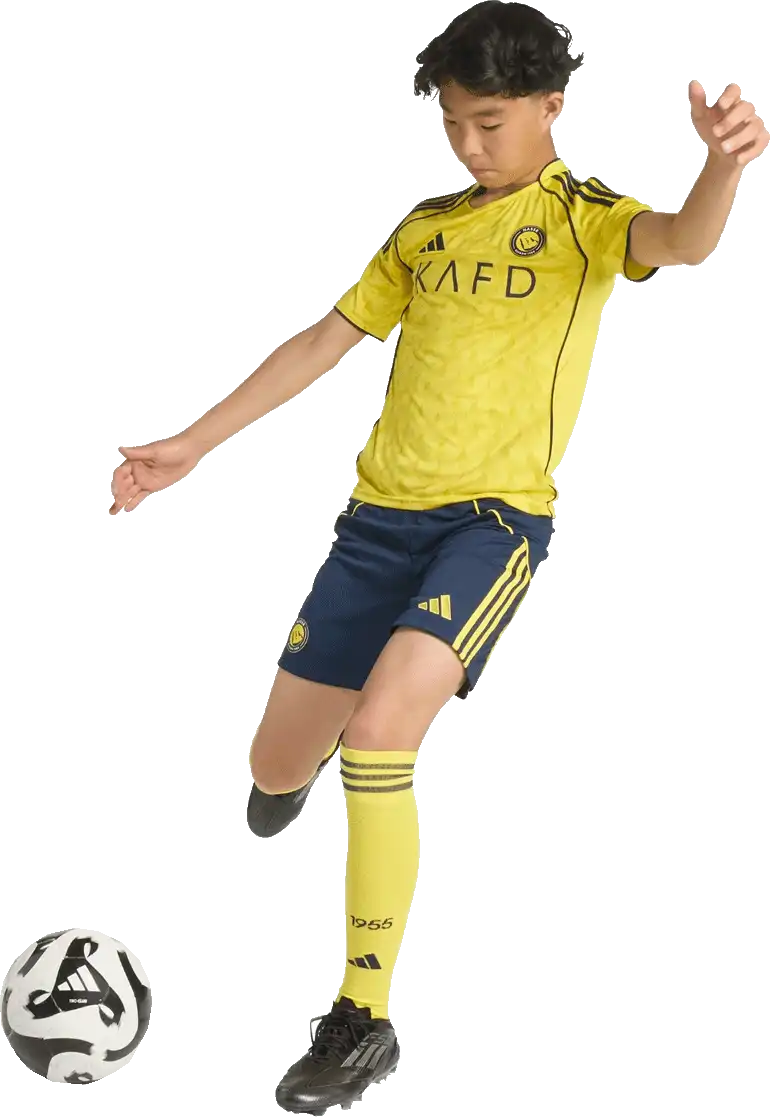 Dětský domácí fotbalový dres Adidas Al-Nassr 25/26 Ronaldo 7 žlutý
