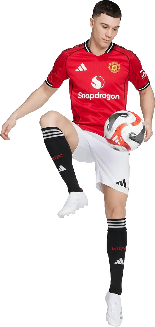 Pánský domácí zápasový dres Adidas Manchester United 25/26 červený