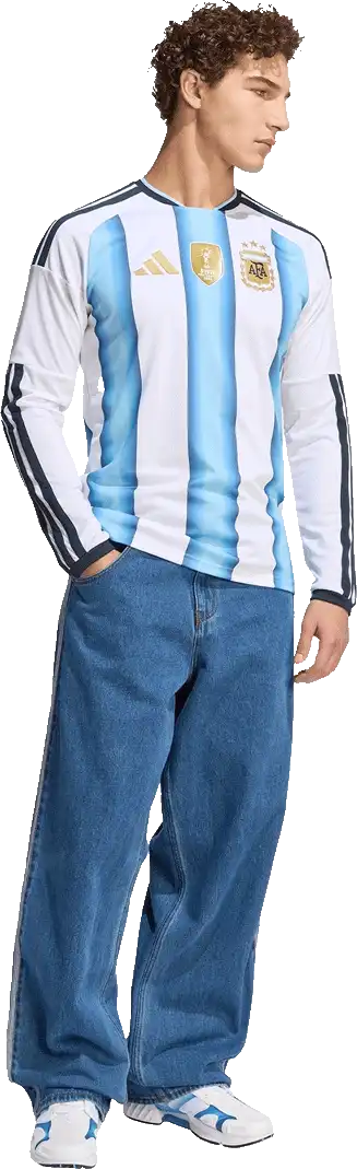 Pánský domácí fotbalový dres Adidas Argentina 2026 DR bílo-modrý