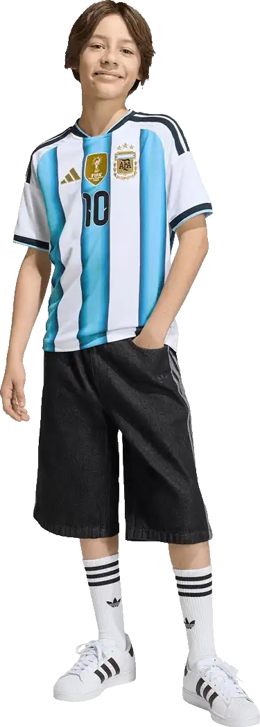 Dětský domácí dres Adidas Argentina 2026 bílo-modrý Messi 10
