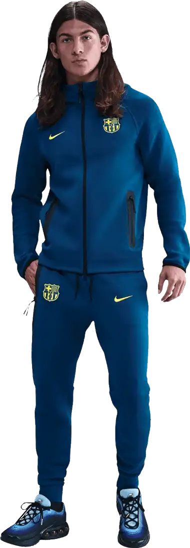 Pánské flísové kalhoty Nike FC Barcelona 25/26 Tech Fleece modré3
