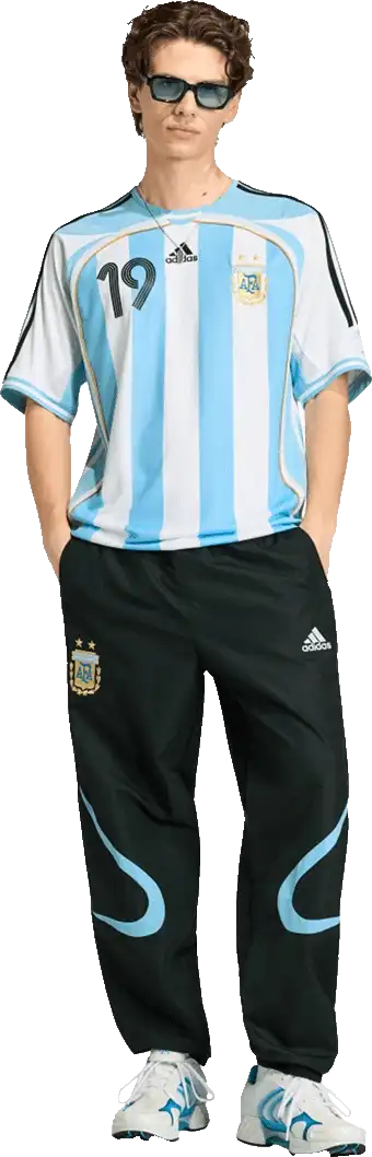 Pánský domácí fotbalový dres Adidas Argentina 2026 Messi bílo-modrý