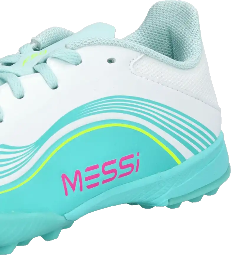Dětské kopačky turfy Adidas F50 League Messi TF bílo-mátové