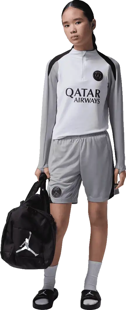 Dětské fotbalové šortky Nike PSG x Jordan 25/26 Strike šedé