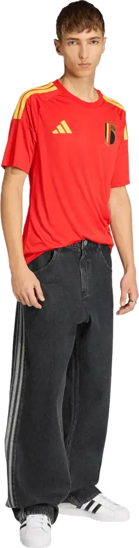 Pánský domácí fanouškovský dres Adidas Belgie 2026 červený