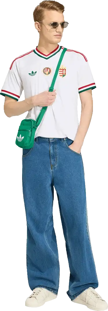Pánský venkovní fotbalový dres Adidas Maďarsko 2026 bílý