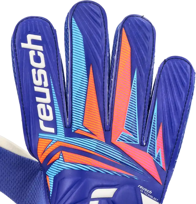 Dětské brankářské rukavice Reusch Attrakt Starter Solid modré3