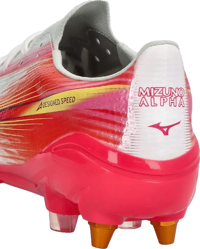 Pánské kopačky kolíky Mizuno Alpha III Elite Mix bílo-růžové