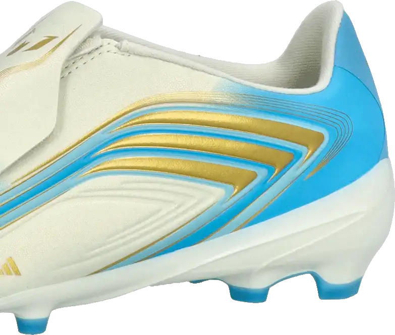 Dětské kopačky lisovky Adidas F50 League Messi LL FG bílo-blankytné