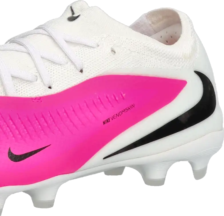 Dětské kopačky lisovky Nike Phantom 6 Low Pro FG bílo-růžové