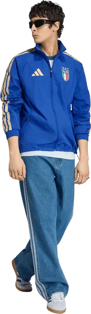 Pánská domácí bunda Adidas Itálie 2026 Anthem modrá