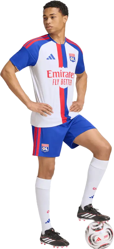 Pánský domácí fotbalový dres Adidas Olympique Lyon 26/27 bílo-modrý