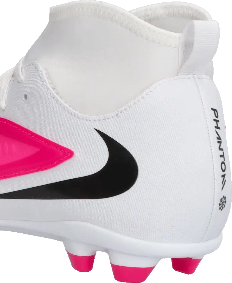 Pánské kopačky lisovky Nike Phantom 6 High Club FG/MG bílo-růžové