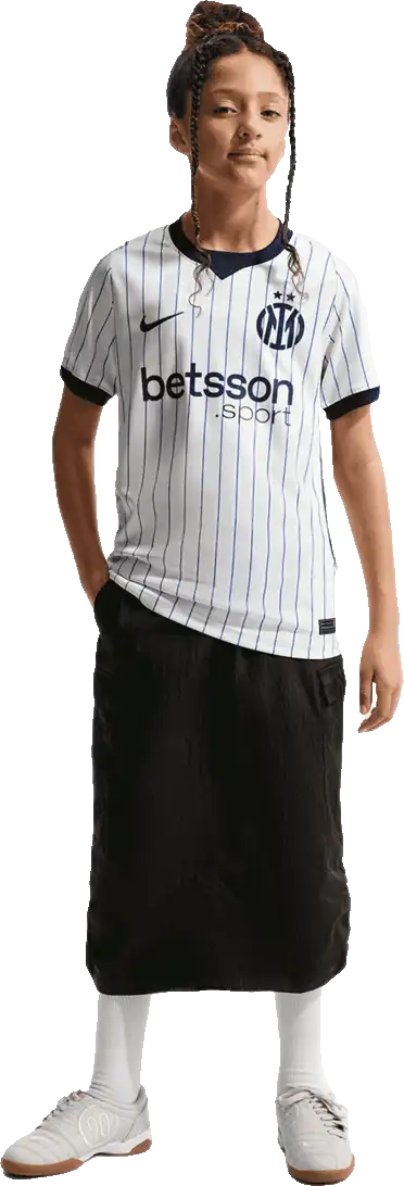 Dětský venkovní fotbalový dres Nike Inter Milan 26/27 bílý