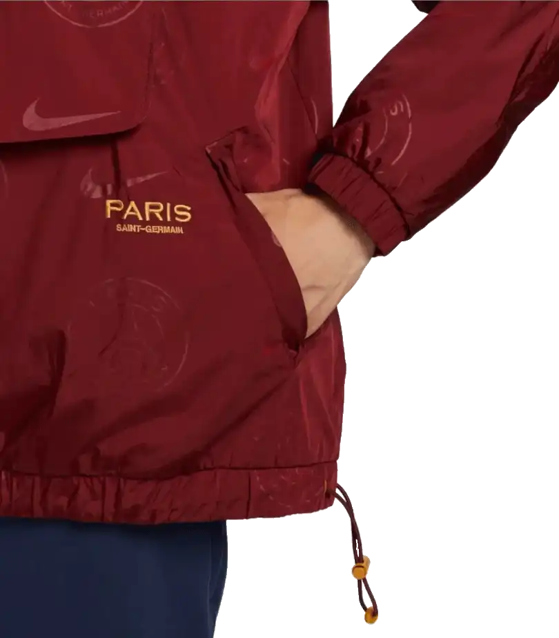 Pánská bunda Nike PSG 23/24 Team 31 Courtside SE bordo