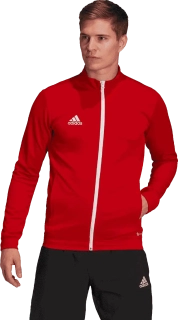 Pánská bunda na zip Adidas Entrada 22 Track červená