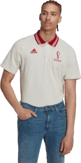 Pánská polokošile Adidas World Cup 22/23 Graphic Polo šedá