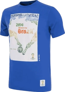 Pánské fotbalové retro tričko COPA Brazil 2014 World Cup modré