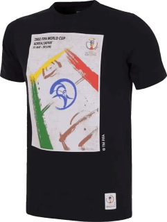 Pánské retro tričko COPA South Korea Japan 2002 World Cup černé
