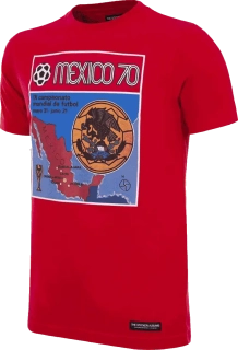Pánské retro tričko COPA Panini Mexico 1970 World Cup červené