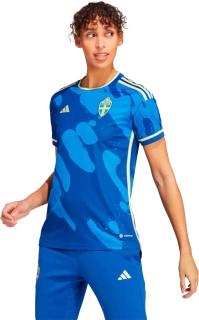 Dámský venkovní fotbalový dres Adidas Švédsko 2023 modrý