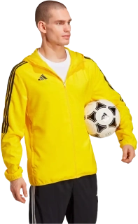 Pánská bunda s kapucí Adidas Tiro 23 League Windbreaker žlutá