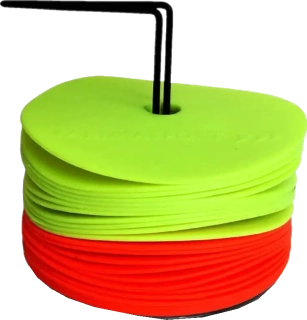 Vytyčovací mety Yakimasport ploché sada 20 ks průměr 14 cm