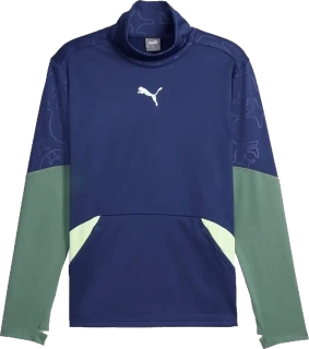 Dětská mikina Puma individualWINTERIZED Top modro-zelená