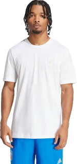 Pánské tričko Adidas Itálie 2024 DNA Graphic bílé