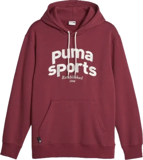 Pánská lifestylová mikina s kapucí Puma Team bordo