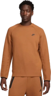 Pánská mikina Nike Sportswear Tech Fleece Crew hnědá