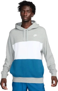 Pánská mikina s kapucí Nike Club Fleece+ šedá