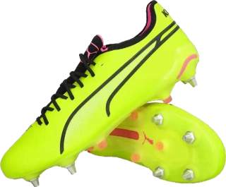 Pánské kopačky kolíky Puma King Ultimate MxSG limetka