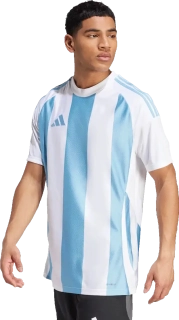 Pánský fotbalový dres Adidas Striped 24 bílo-modrý
