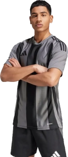 Pánský fotbalový dres Adidas Striped 24 šedo-černý
