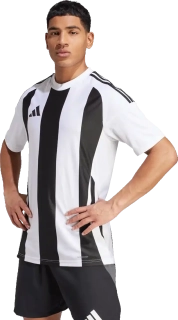 Pánský fotbalový dres Adidas Striped 24 bílo-černý