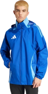 Pánská bunda s kapucí Adidas Tiro 24 Competiton Allweather modrá