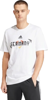 Pánské fotbalové tričko Adidas Německo Tee bílé