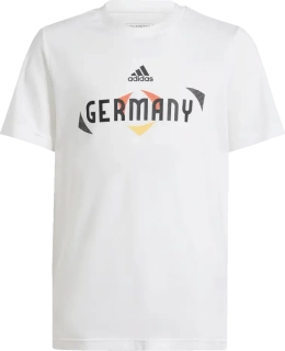 Dětské fotbalové tričko Adidas Německo Tee bílé