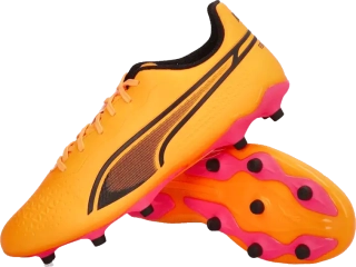 Pánské kopačky lisovky Puma King Match FG/AG oranžové